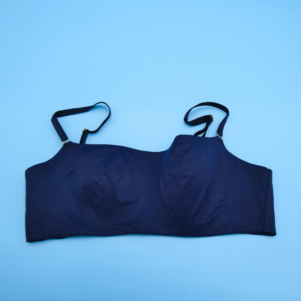 Victoria's Secret Bralette Womens Medium Lined No-Wire Navy Blue Seamless